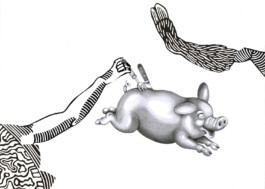 Kathrin Heyer Beckum Warendorf Kunst Kunstverein Collage Druckgraphik Installation Malerei Illustration Rhizom